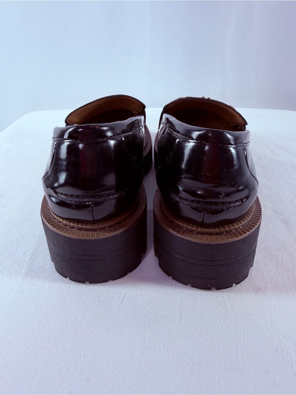 Sam Edelman Laurs Platform Lug Sole Horsebit Loafer in Black Size 7.5 - Picture 7 of 12